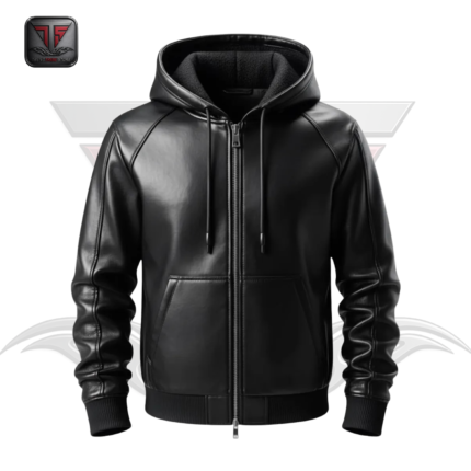 MEN'S HOODED LEATHER JACKET
