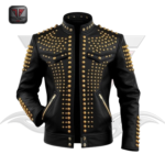 MEN'S STUDDED LEATHER JACKET