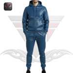 MEN'S SLIM FIT LEATHER TRACKSUIT