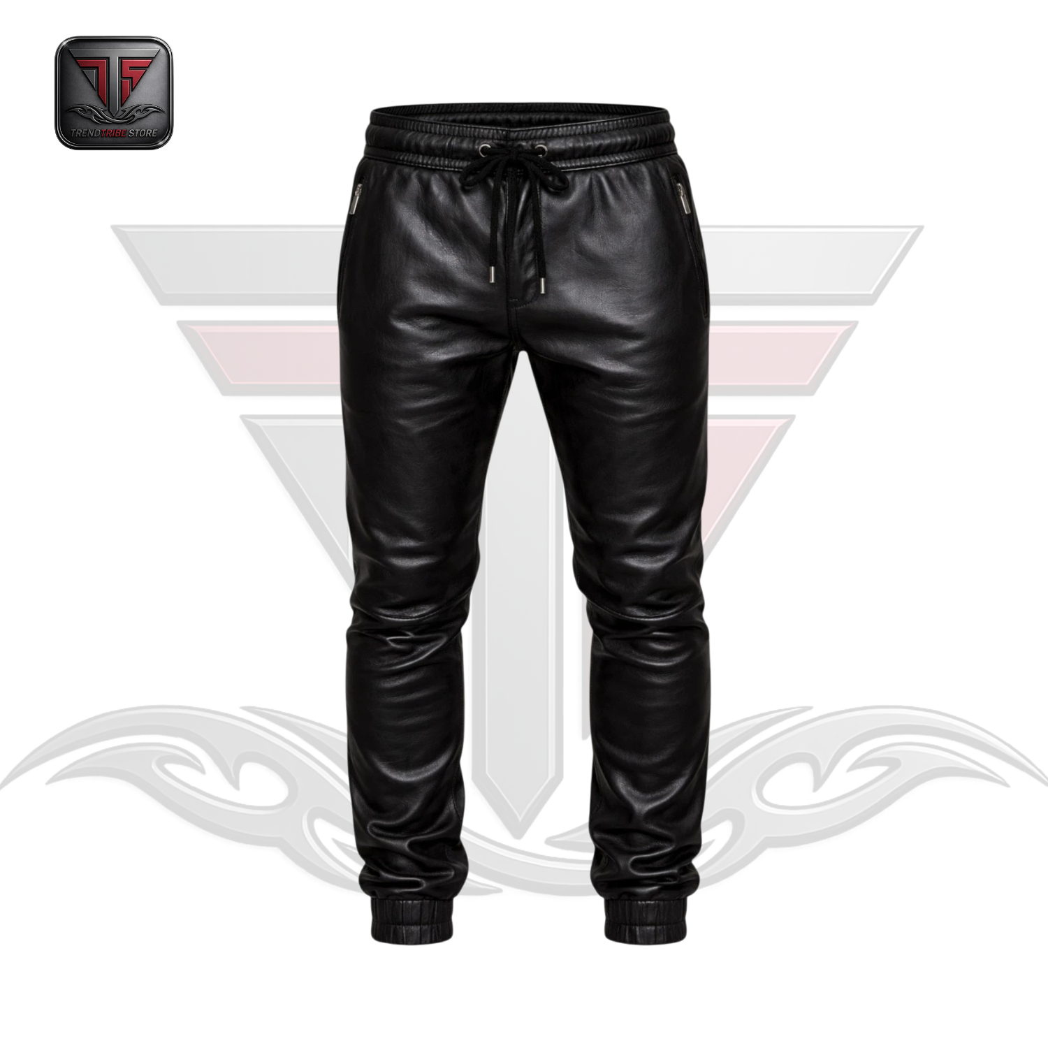 1 MEN'S LEATHER JOGGER SET - Image 1