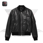 WOMEN'S BOMBER LEATHER JACKET