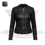 WOMEN'S MESH LEATHER JACKET
