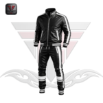 WOMEN'S SLIM FIT LEATHER TRACKSUIT