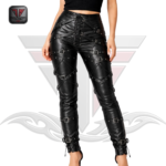 WOMEN'S HIGH-WAIST LEATHER JOGGER