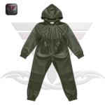 MEN'S HOODED LEATHER TRACKSUIT