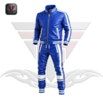 WOMEN'S SLIM FIT LEATHER TRACKSUIT