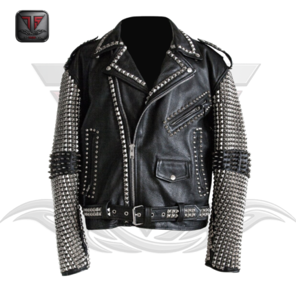MEN'S STUDDED LEATHER JACKET