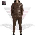MEN'S SLIM FIT LEATHER TRACKSUIT