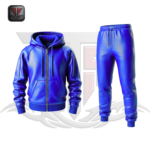 MEN'S ZIP-UP LEATHER TRACKSUIT