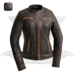 WOMEN'S MOTORCYCLE LEATHER JACKET