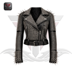 WOMEN'S STUDDED LEATHER JACKET