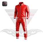 WOMEN'S SLIM FIT LEATHER TRACKSUIT