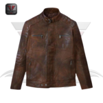 MEN'S CAFE RACER LEATHER JACKET