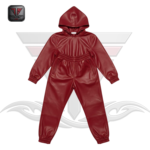 WOMEN'S STREET STYLE LEATHER TRACKSUIT