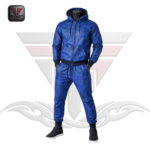 WOMEN'S HOODED LEATHER TRACKSUIT