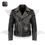 MEN'S STUDDED LEATHER JACKET