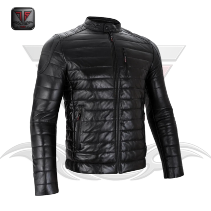 MEN'S PUFFER LEATHER JACKET