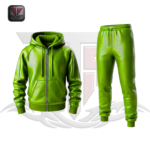 MEN'S ZIP-UP LEATHER TRACKSUIT