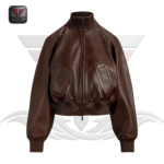 WOMEN'S BOMBER LEATHER JACKET