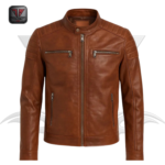 WOMEN'S CAFE RACER LEATHER JACKET