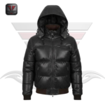 WOMEN'S PUFFER LEATHER JACKET