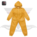 WOMEN'S STREET STYLE LEATHER TRACKSUIT