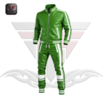 WOMEN'S SLIM FIT LEATHER TRACKSUIT