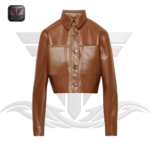 WOMEN'S CROPPED LEATHER JACKET