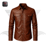 MEN'S LEATHER SHIRT