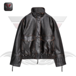 WOMEN'S BOMBER LEATHER JACKET