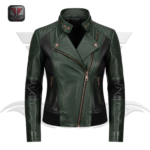 WOMEN'S MOTORCYCLE LEATHER JACKET