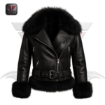 WOMEN'S FUR LEATHER JACKET