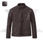 MEN'S CAFE RACER LEATHER JACKET