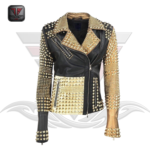 WOMEN'S STUDDED LEATHER JACKET