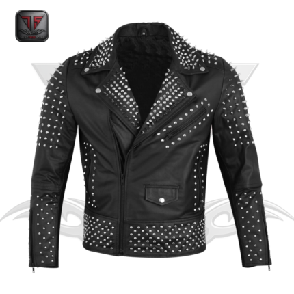 MEN'S STUDDED LEATHER JACKET