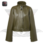 WOMEN'S CROPPED LEATHER JACKET