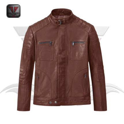 MEN'S CAFE RACER LEATHER JACKET