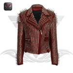 WOMEN'S STUDDED LEATHER JACKET