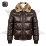WOMEN'S PUFFER LEATHER JACKET
