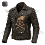 MEN'S STUDDED LEATHER JACKET
